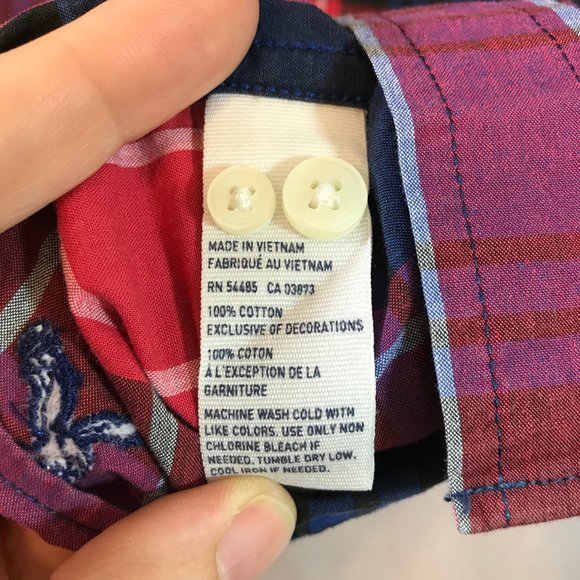 American Eagle Prep Fit Plaid Button Shirt - Picture 7 of 8